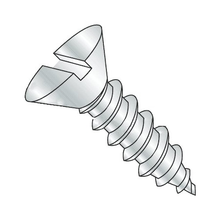 Newport Fasteners Sheet Metal Screw, #12-14 x 3/4 in, Zinc Plated Steel Flat Head Slotted Drive, 3500 PK 113287-3500